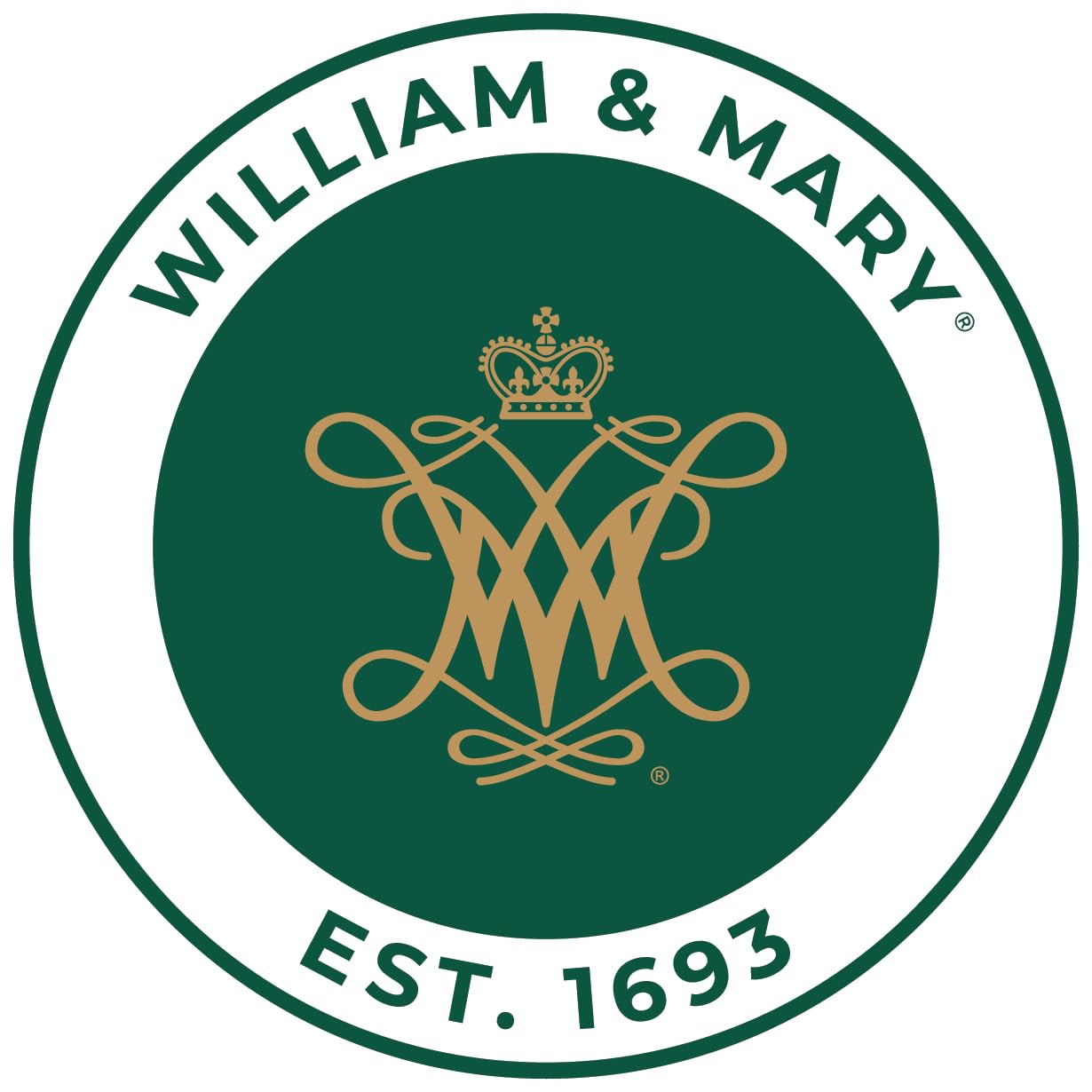 William and Mary Round Vinyl Decal Sticker Officially Licensed Collegiate Product 6-Inch