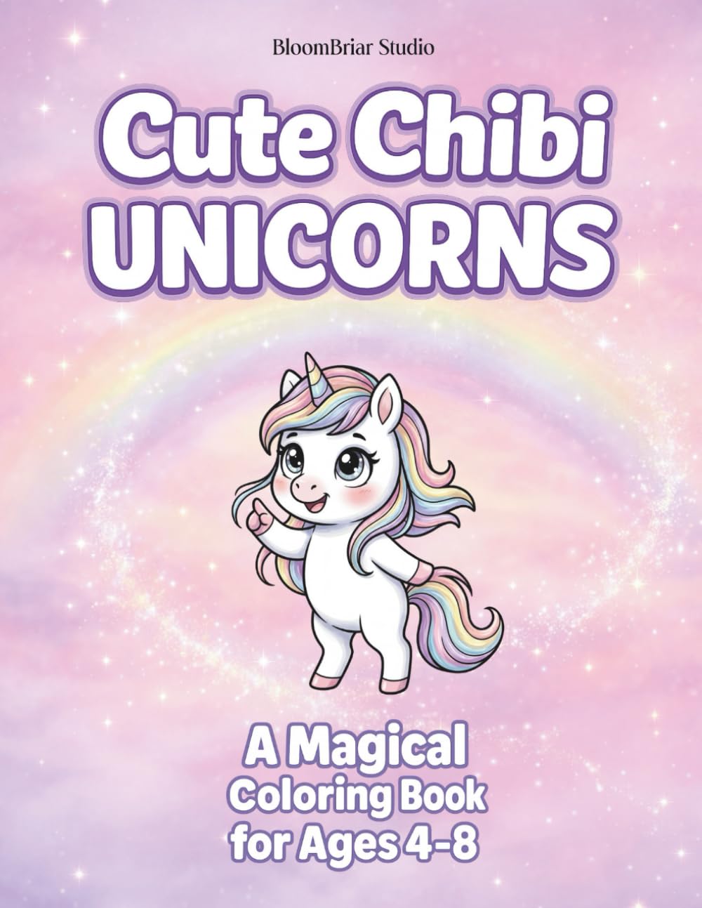 CUTE CHIBI UNICORNS: A MAGICAL COLORING BOOK FOR AGES 4-8