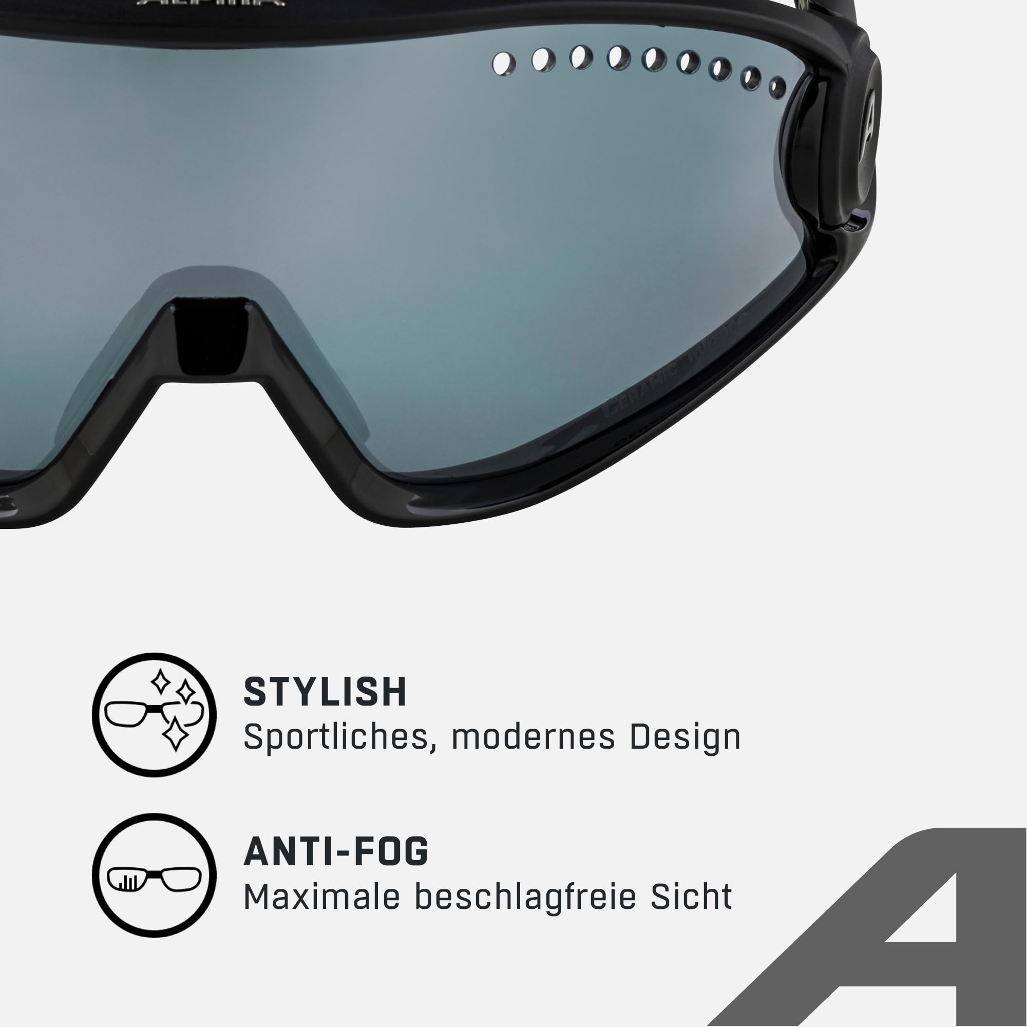 ALPINA 5W1NG - Verspiegelte und Bruchsichere Sport- & Fahrradbrille Mit 100% UV-Schutz Für Erwachsene