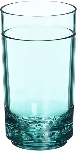 Drinique ELT-TA-TEL-4 Elite - Vasos de alta irrompibles Tritan Highball, 14 oz (4 unidades), color verde azulado