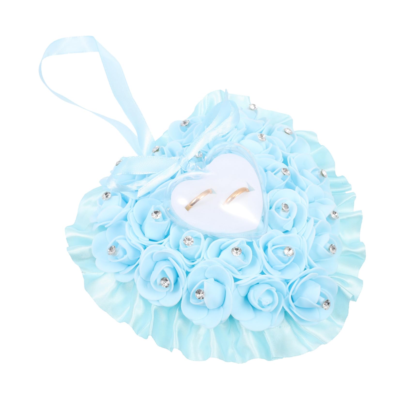 PRETYZOOM 4 Stück Ring Box Hochzeitszubehör Party Ringetui Ringkissenbezug Hochzeitszubehör Rose Hochzeit Herz Ringkissen Herzform Für Hochzeit