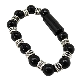 Xspeedonline Charging Bracelets Cable Charger Cord Fashion Prayer Beads Wrist Line, Fearure Anti Rust, Anti Winding - Black