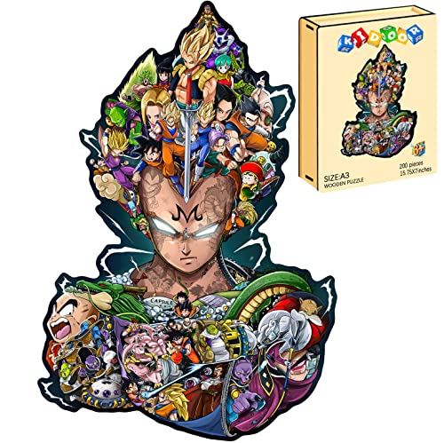 Wooden Puzzle for Adults Dragonball Vegeta Puzzles Magic Puzzle Fun Wood Cut Large Size 200 pcs Custom Jigsaw Puzzle Gift