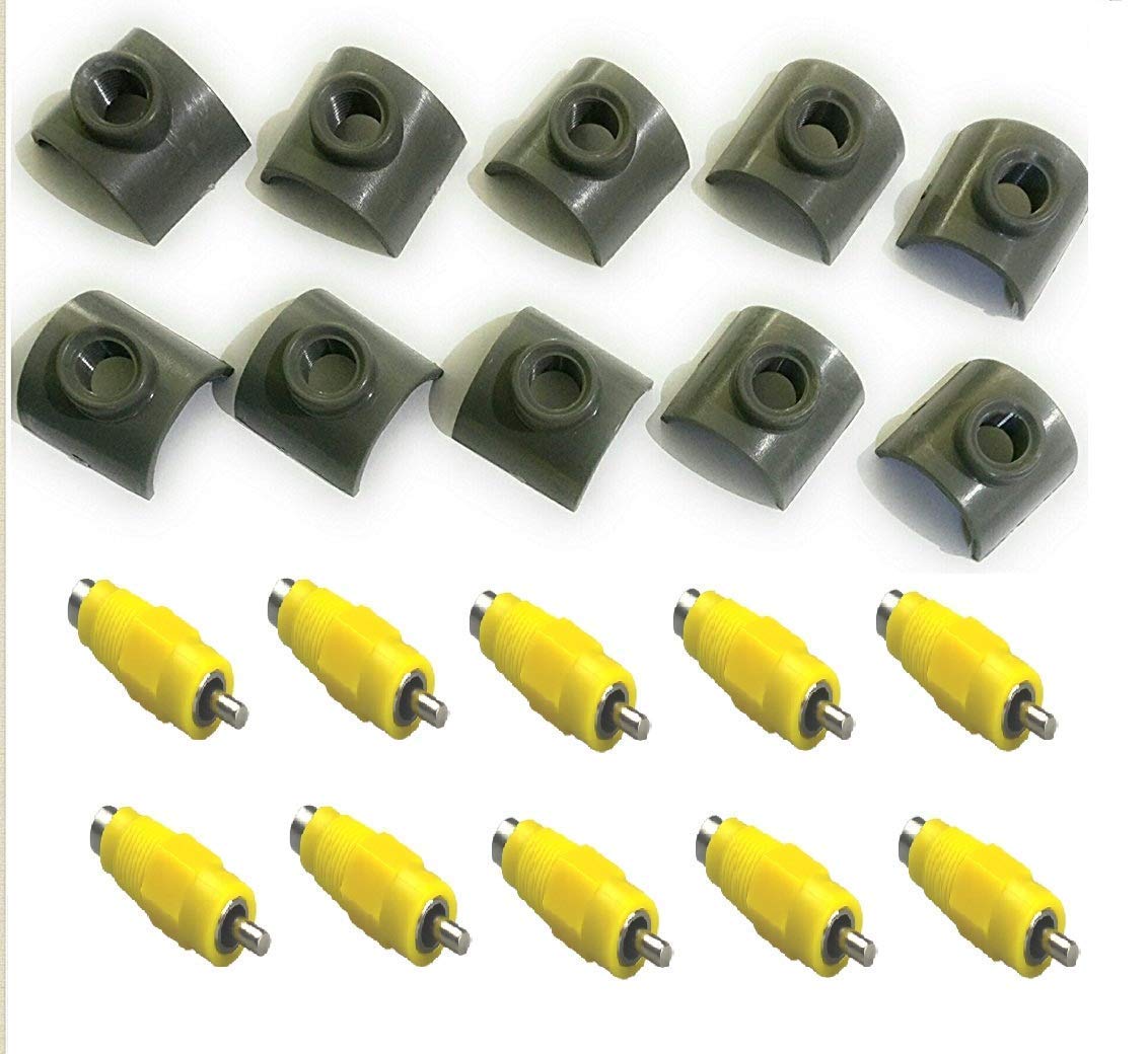 Ararat® 90 Degree Automatic Poultry Chicken Water Nipple Drinker with Leakproof Saddles (Pack of 10)