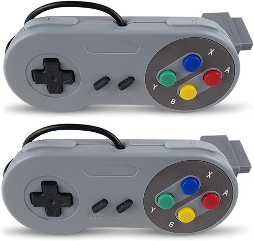 Miniatura 3 de Veanic - Paquete de 2 unidades de repuesto para mando de gamepad compatible con SNES - Conector de 7 pines