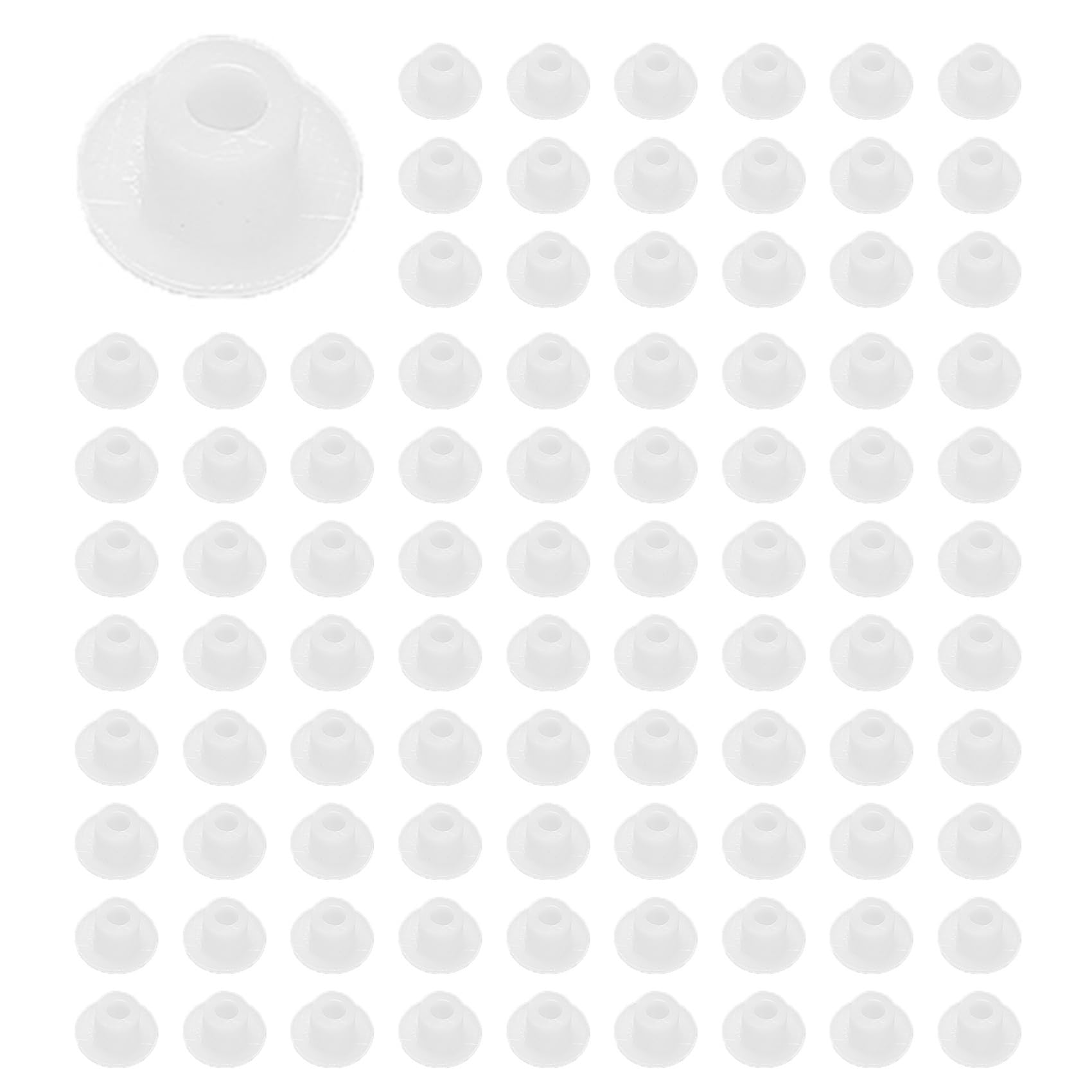 Jnchdghwa Plastic Round Shaped Cover Cap Lid White 500pcs for 5mm Dia Hole