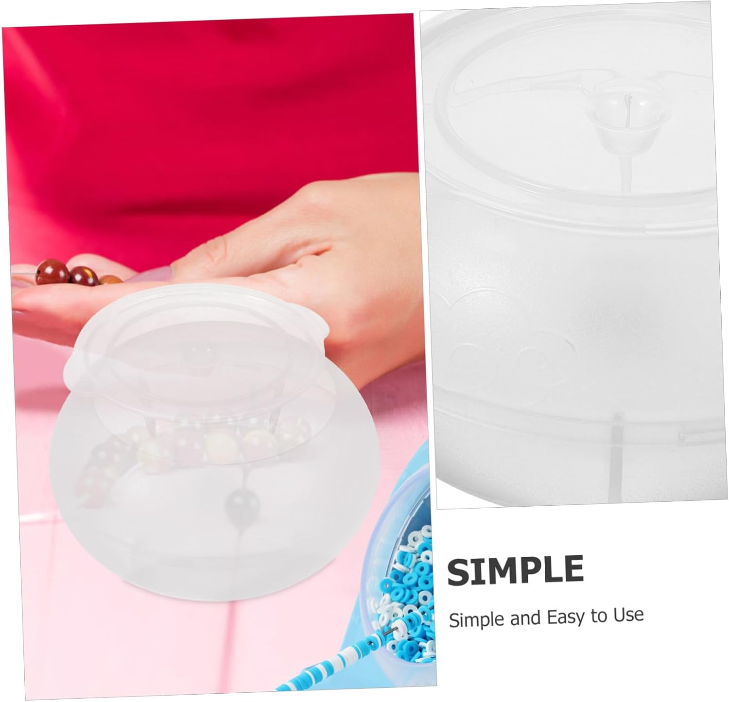 Homoyoyo Beading Tool Plastic Bead Stringing Accessory Crafting Bowl for Jewelry Making Supplies for Necklace and Bracelet Creation Efficient Design for Enhanced Bead Threading