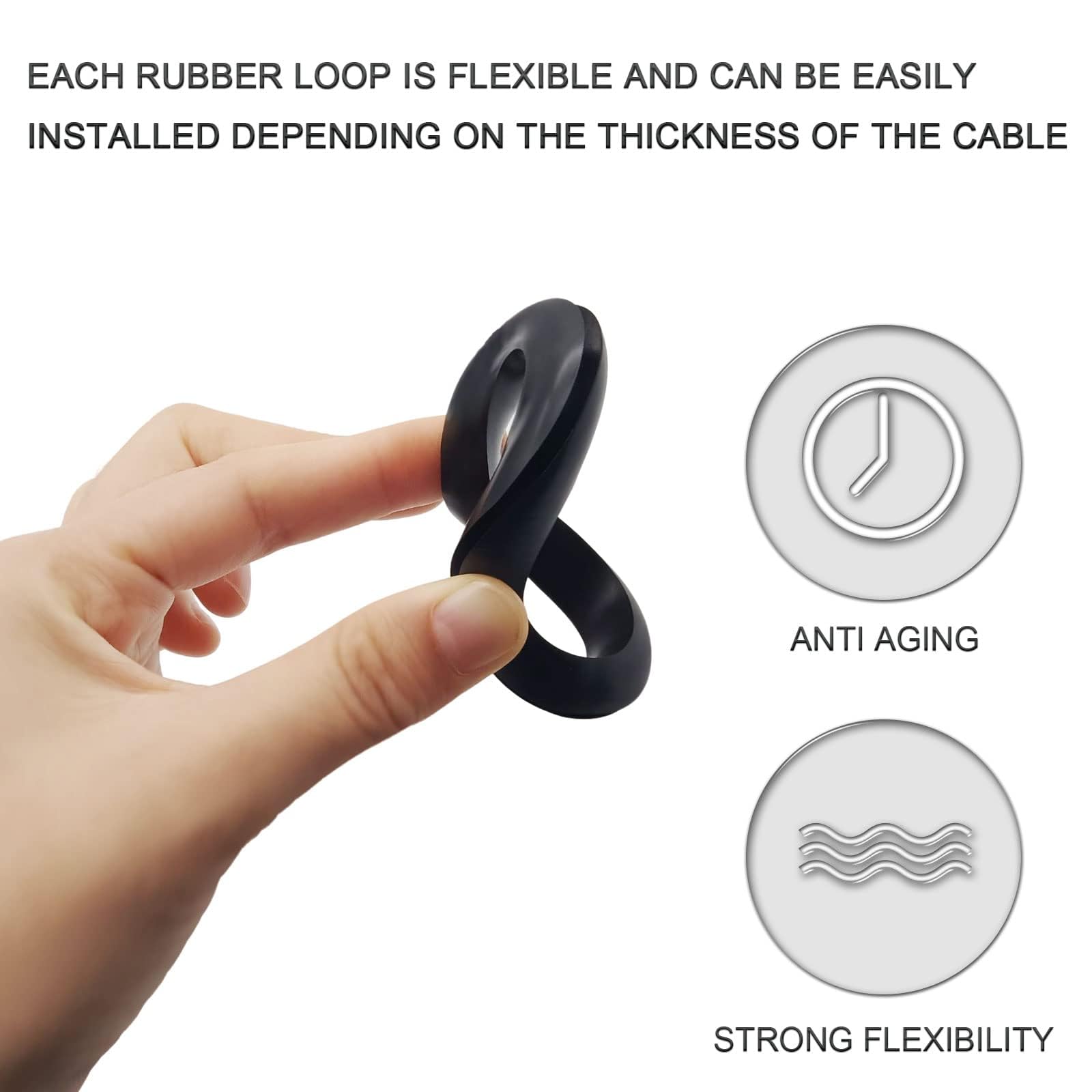 8PCS Rubber Grommets 2 Inch Rubber Grommets for Wiring Rubber Grommet Assortment Kit Rubber Hole Grommet for Cables Cords Rubber Hole Plugs and Automotive Firewall Grommet — Amazon image 4