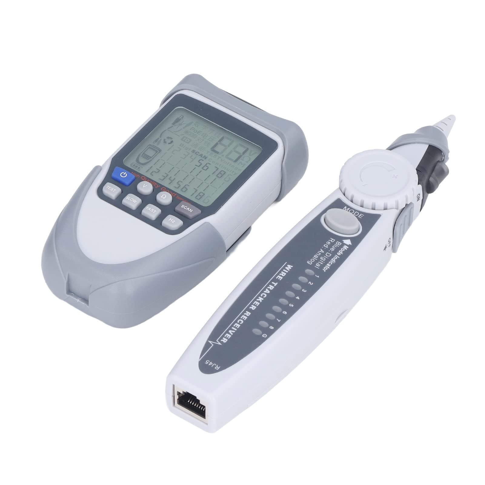 Kabeltester Netzwerkkabeltester Ethernet Kabel Test Tool mit LCD Display PoE Drahtfinder für Digital Analog Schnell Computer Netzwerkkabelprüfung Testgerät