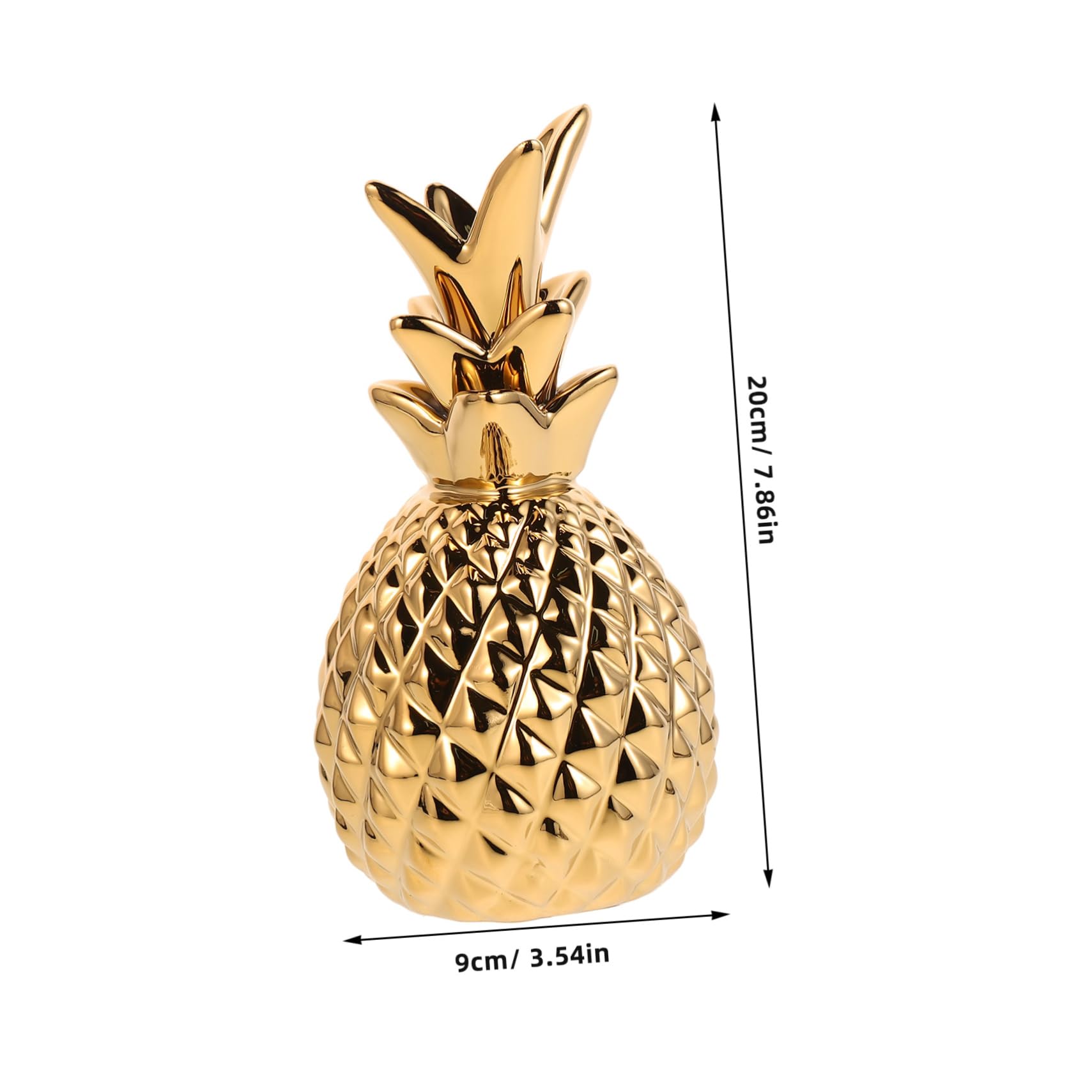 Keramik Schmuckplatte in Ananasform Gold Modern Nordisch