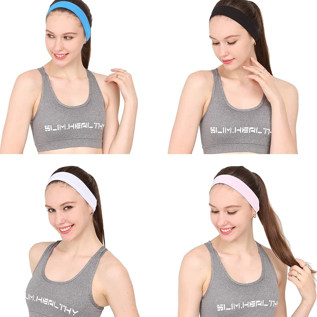 Lot De 6 Bandeaux De Sport - Anti-Transpiration Et Anti-Dérapants