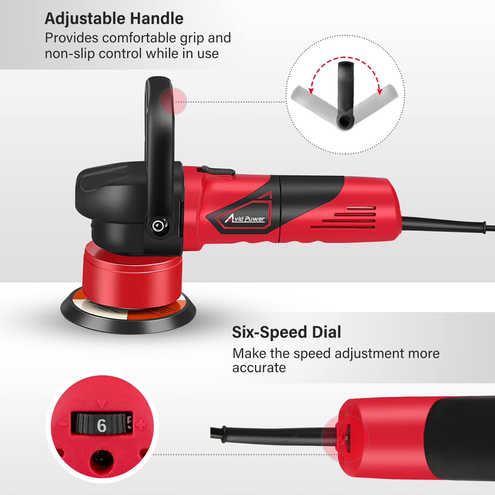 Buy AVID POWER Buffer Polisher, 5inch/6inch Dual Action/DA Polisher