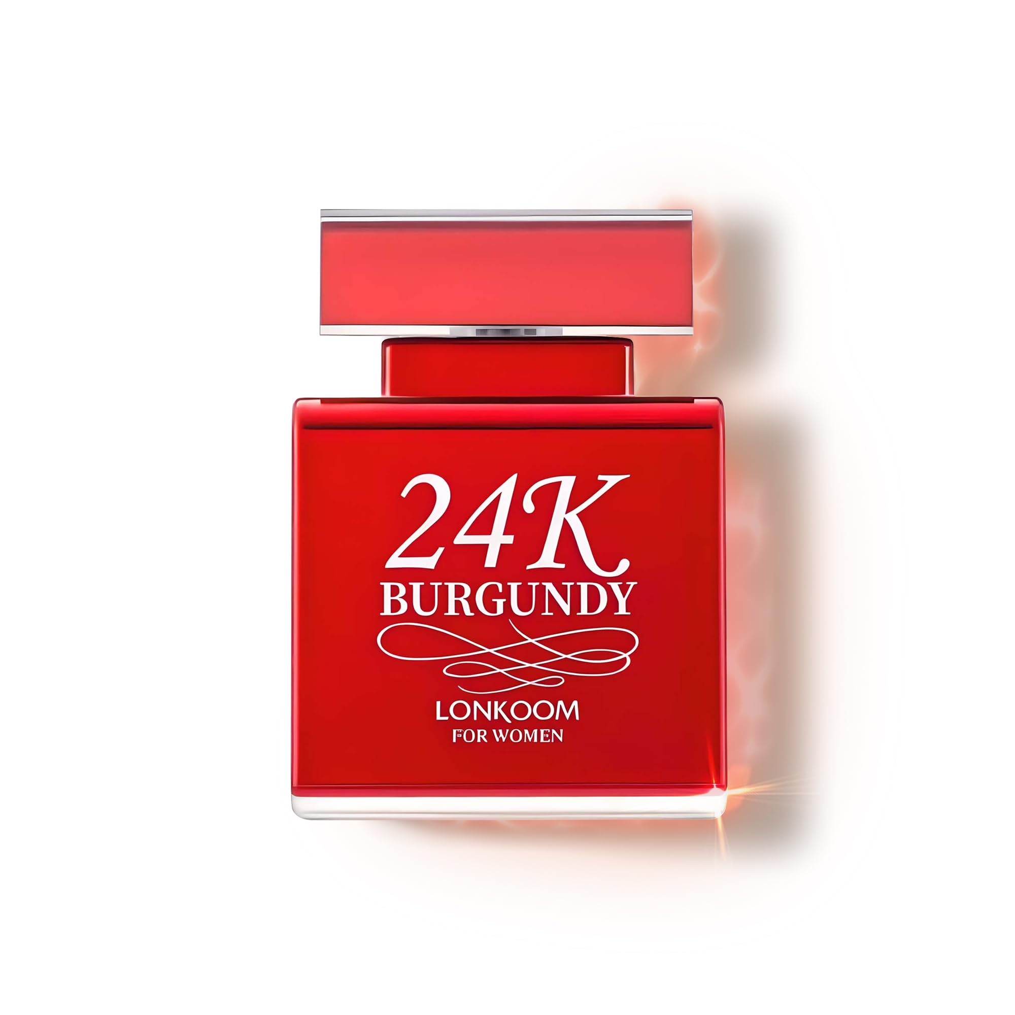 24K Burgundy Perfume for Women, 3.4 Fl Oz/100ml Sweet Rose Eau de Parfum Spray Long-Lasting Fragrance, Oriental Floral Notes of Rose Orange Blossom Musk Vanilla Tangerine Bergamot Jasmine