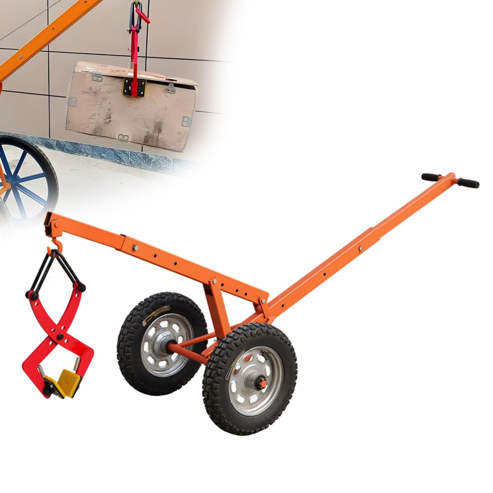 AKFNCJE Heavy-duty Stone-lifting Cart, Adjustable Height Cart