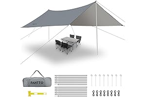 Camping Tarp with Poles - Waterproof and Durable Outdoor Shelter