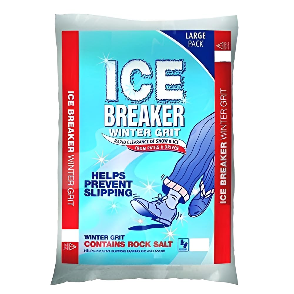 Indigo Brown Indigo® Red De-Icing Rock Salt – Approx 23Kg – Grit Salt For Winter Ice & Snow – Fast Action Melting For Roads, Driveways, Paths & Steps