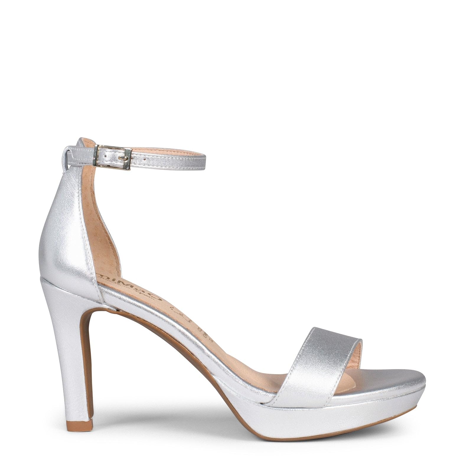 miMaO. Sandalias elegantes de tacón alto con plataforma de Piel. Hecho en España