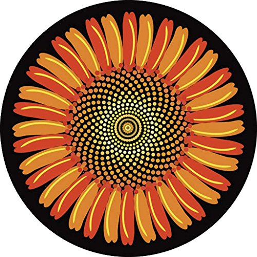 Tapis tournesol rond GZ pour créer un coin lecture cosy au salon