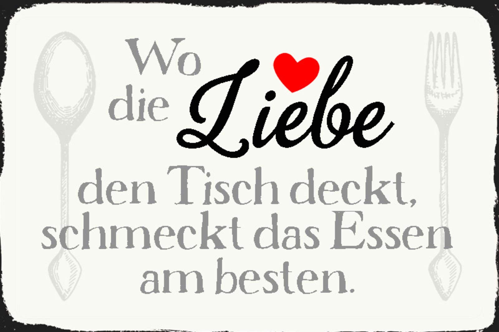 Schatzmix "I Love Liebe Vodka" Metallschild – 20x30 Cm, Aus Stahl, Gewölbt, Mit 4 Aufhänkelöchern, Bunt Bedruckt