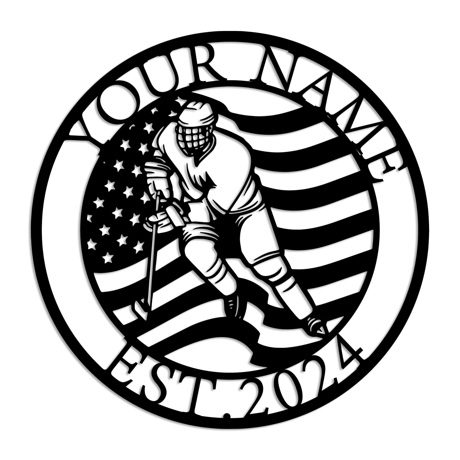 Personalized Custom Hockey Metal Wall Decorations Wall Art, Hockey Metal Signs, Personalized Hockey Wall Art, Custom Hockey Player Name Tags, Hockey Game Sign, Gifts for Sports Lovers (Hockey L)