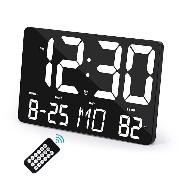 Buy Digital Wall Clock,Meloya 11.4" LED Digital Wall Clock Large