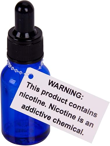 Kenco E-Juice E-CIG - Etiquetas de advertencia de Nicotina para embalajes pequeños, nuevos requisitos legales (TAG)