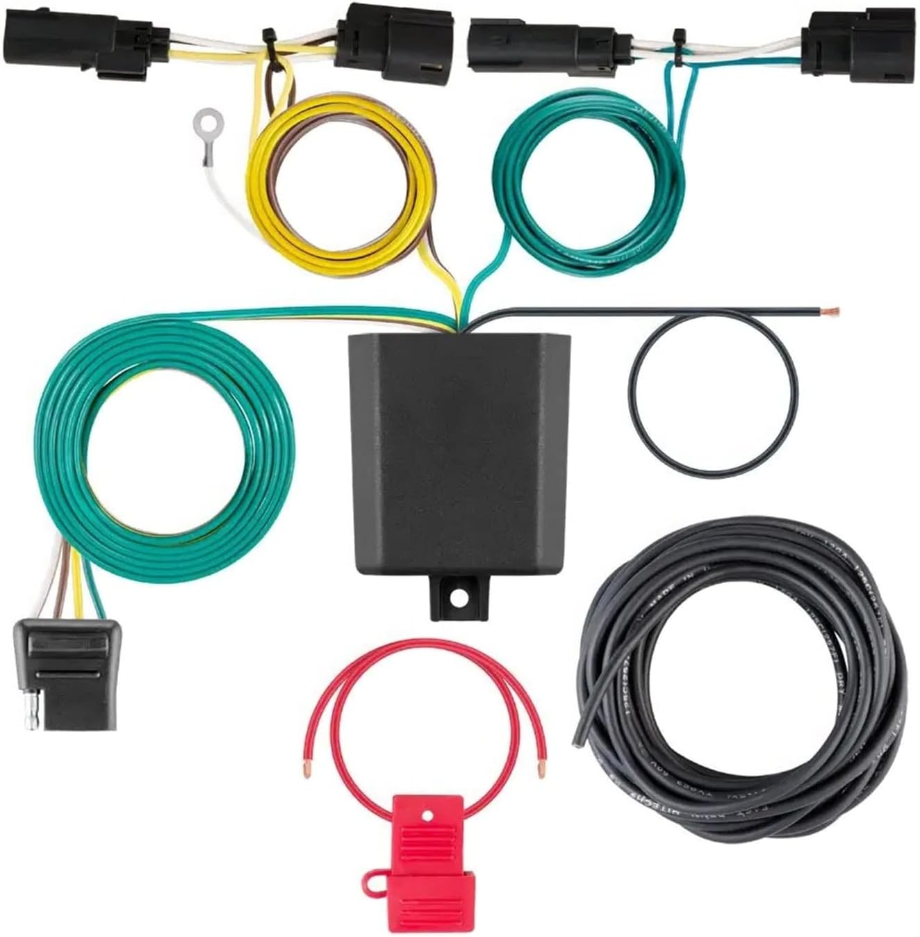 Trailer Hitch Harness Compatible with Ford Transit 150 250 350 2015-2024；2022-2024 Ford E-Transit ；56327；4-Pin Vehicle-Side Trailer Wiring Kit Fit