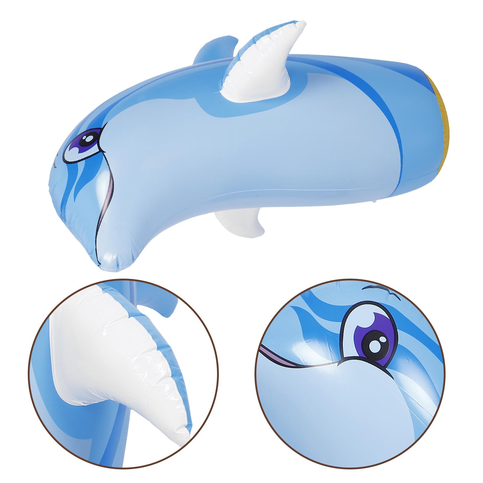 ORFOFE Flotador de Piscina Delfín Inflable de PVC 85 CM Juguete Reutilizable Adultos Decoración al Aire Libre Resistente y Fácil de Transportar