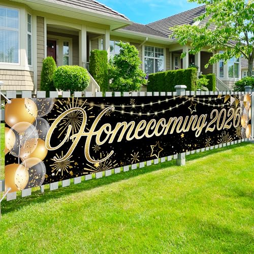 JTUYYT 2026 Graduation Decorations Homecoming 2026 Banner Yard Sign for Class of 2026 High School College Graduation Party Decoration Supplies