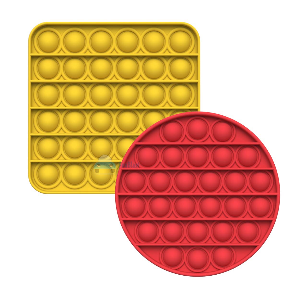 FunBlast Pop It - Popit Game, Poppet for Kids, Pop It Toy, Pop It Toys for Kids, Pop It Fidget Toy, Pop It Big, Square & Round Pop it Fidget Toy, Stress Relief Toys (Pack of 2 Pcs)