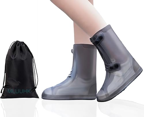 MLUUHK Fundas impermeables para zapatos, fundas reutilizables antideslizantes para zapatos para exteriores, ciclismo, camping, pesca, viajes