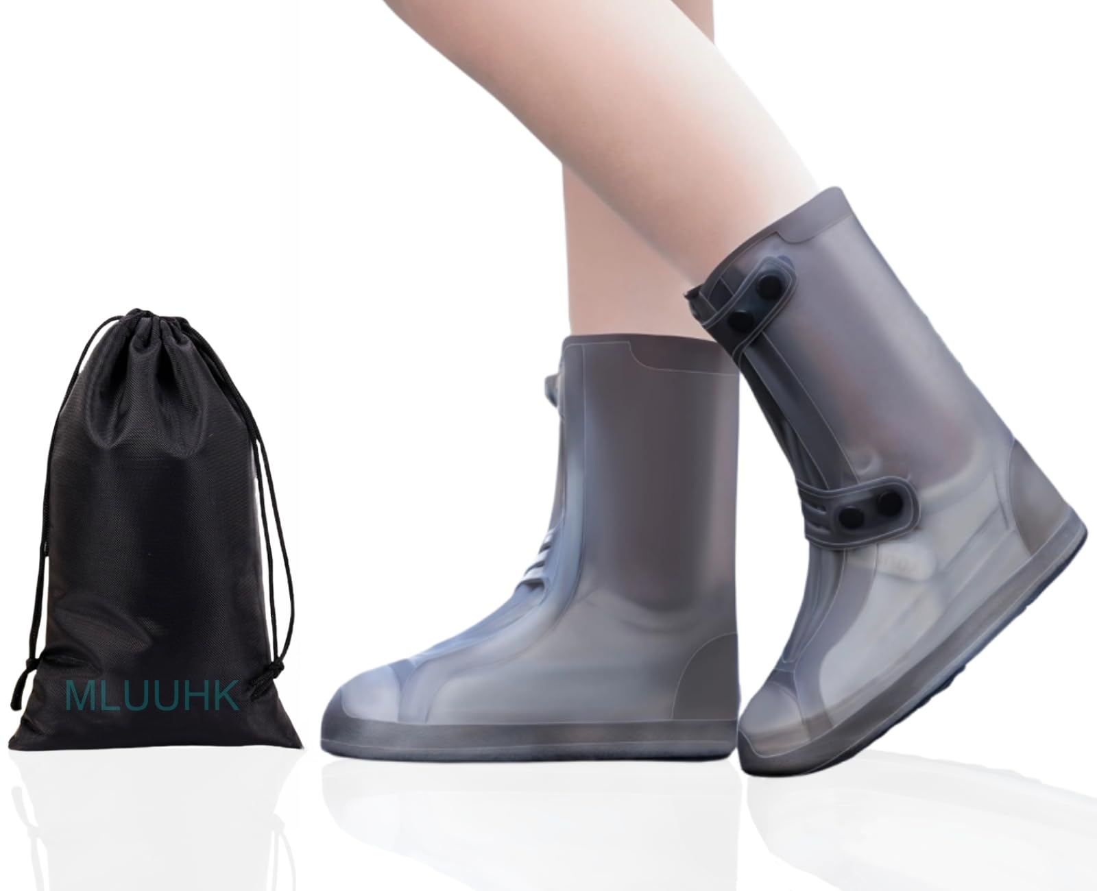 MLUUHK Waterproof Shoe Covers, Reusable Shoe Covers Non-Slip Shoes Boots for Outdoor Cycling Camping Fishing Travel (Grey-Long, XL) (B0CMT92N9C) Amazon Price History, Amazon Price Tracker