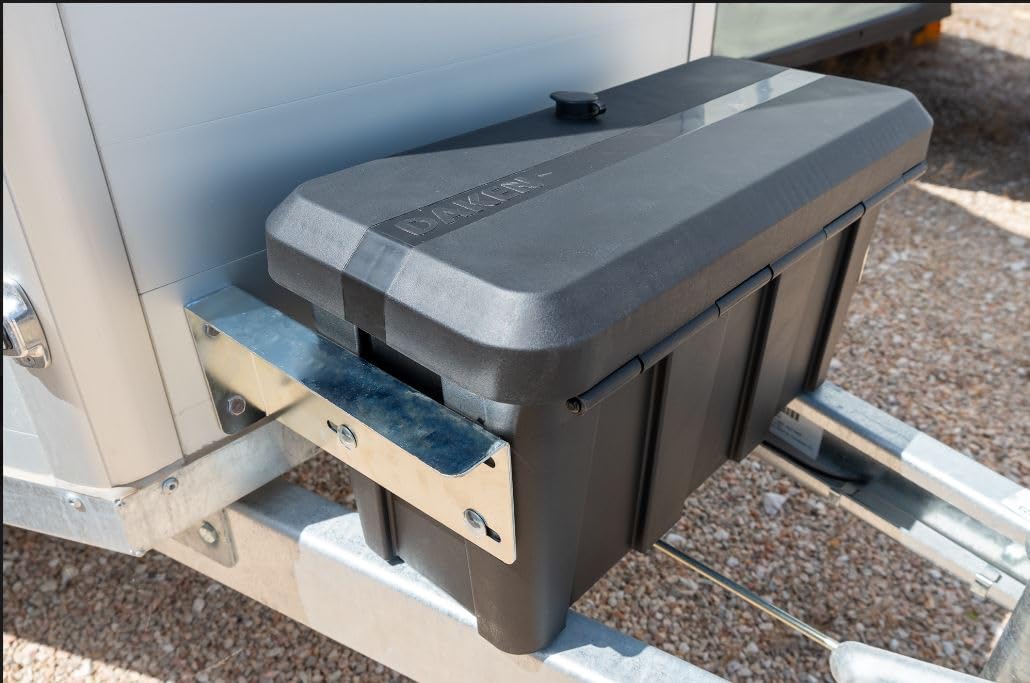 Daken Blackit 1 Deichselbox 550x250x295mm Werkzeugkasten Anhänger Transportkiste Kunsstoff Schwarz (Ohne Halter)
