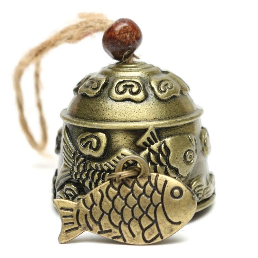 XIAOLI, scacciapensieri a Vento, Drago/Pesce, Feng Shui, Campana benedizione, buona Fortuna, da Appendere, Decorazione per la casa, A