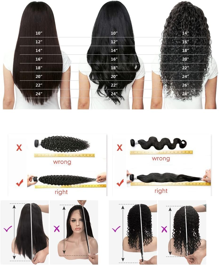 32 Inch Straight Lace Front Wigs Human Hair 13x4 HD 200% Density Lace Frontal Wig Pre Plucked with Baby Hair - Image 3