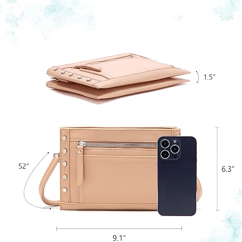 Miniatura 2 de ACUARIO Bolso bandolera pequeño para mujer, de piel sintética, para teléfono celular, cartera y bolsos