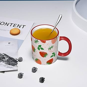 Amazon.co.jp: マグカップ いちご柄 苺柄 イチゴ柄 コーヒー