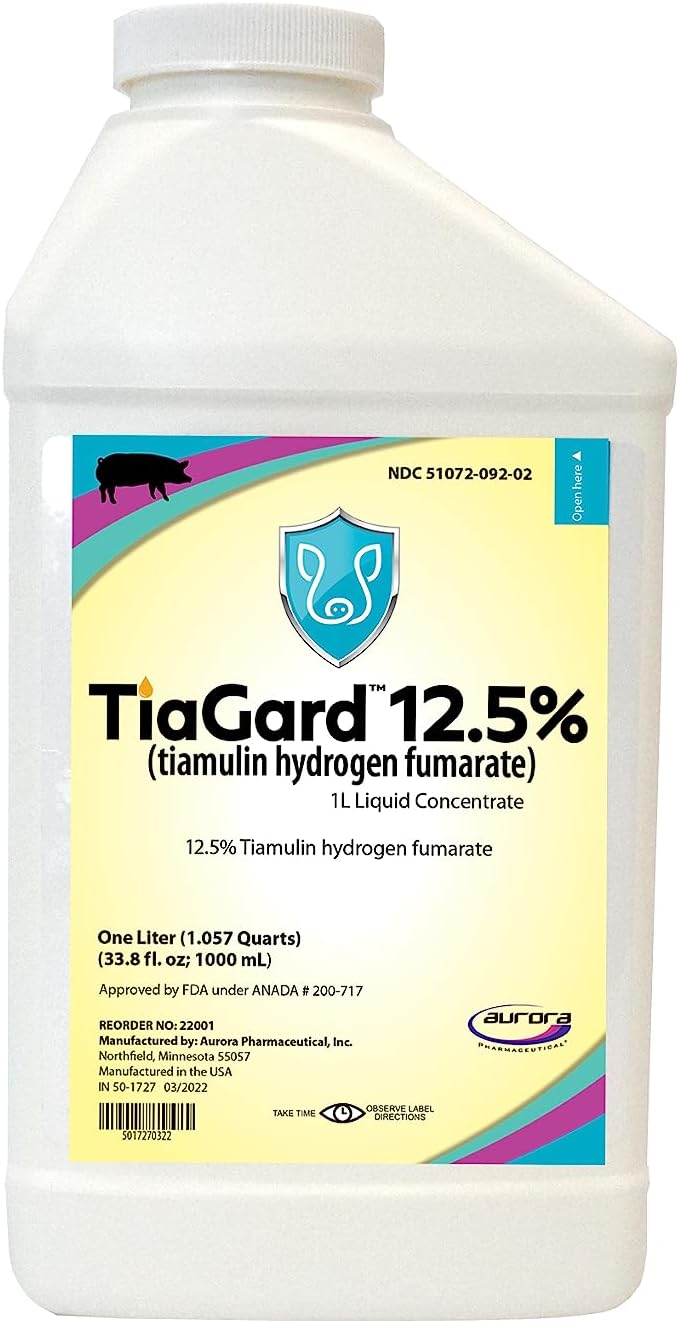 TiaGard 12.5% Liquid Concentrate, Generic for Denagard, 1L, One Liter