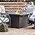 42'' Propane Fire Pit Table, 50,000 BTU Outdoor Gas Fire Table with Lid, Square Aluminum Fire Table with Wind Guard and Weather Cover, 2 in 1 Rattan Firepit Table for Outside Patio, Backyard, Gray