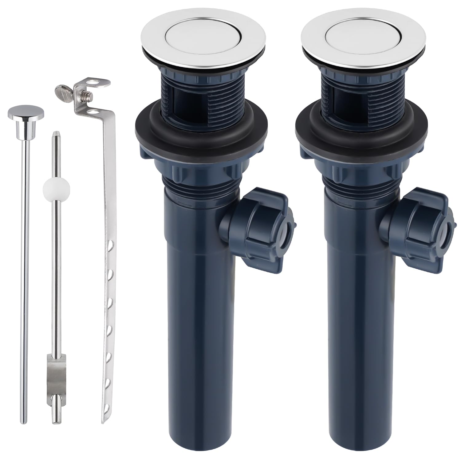 Amazon.com: Hygie Rinse 2PCS Bathroom Sink Drain with Lift Rod, Pop Up ...