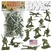 BMC Classic Green PLASTIC ARMY MEN - 28pc WW2 Soldier Figures - Made in USA