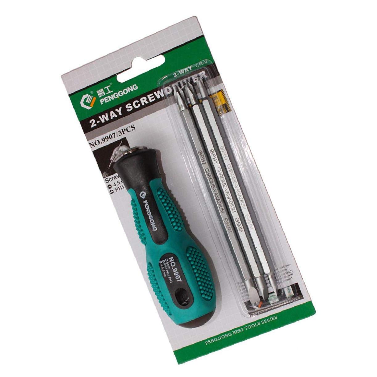 Zonfer Adjustable Screwdriver Set Two-Way Slotted Phillips Magnetic Screwdriver Bits All-In-One Appliances Machinery Repair Tools
