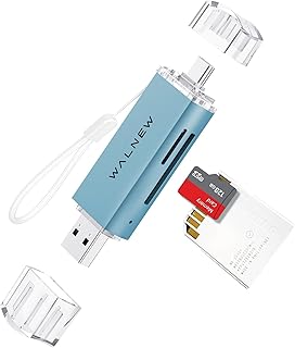 SD/Micro-SD Card Reader, WALNEW USB 3.0 and USB-C to SD/TF Memory Card Adapter for Mac,MacBook,Computer/PC,Laptop,iPad,Samsung Galaxy Android Phone,Support UHS-I SDHC/SDXC/MicroSD/MicroSDHC/MicroSDXC