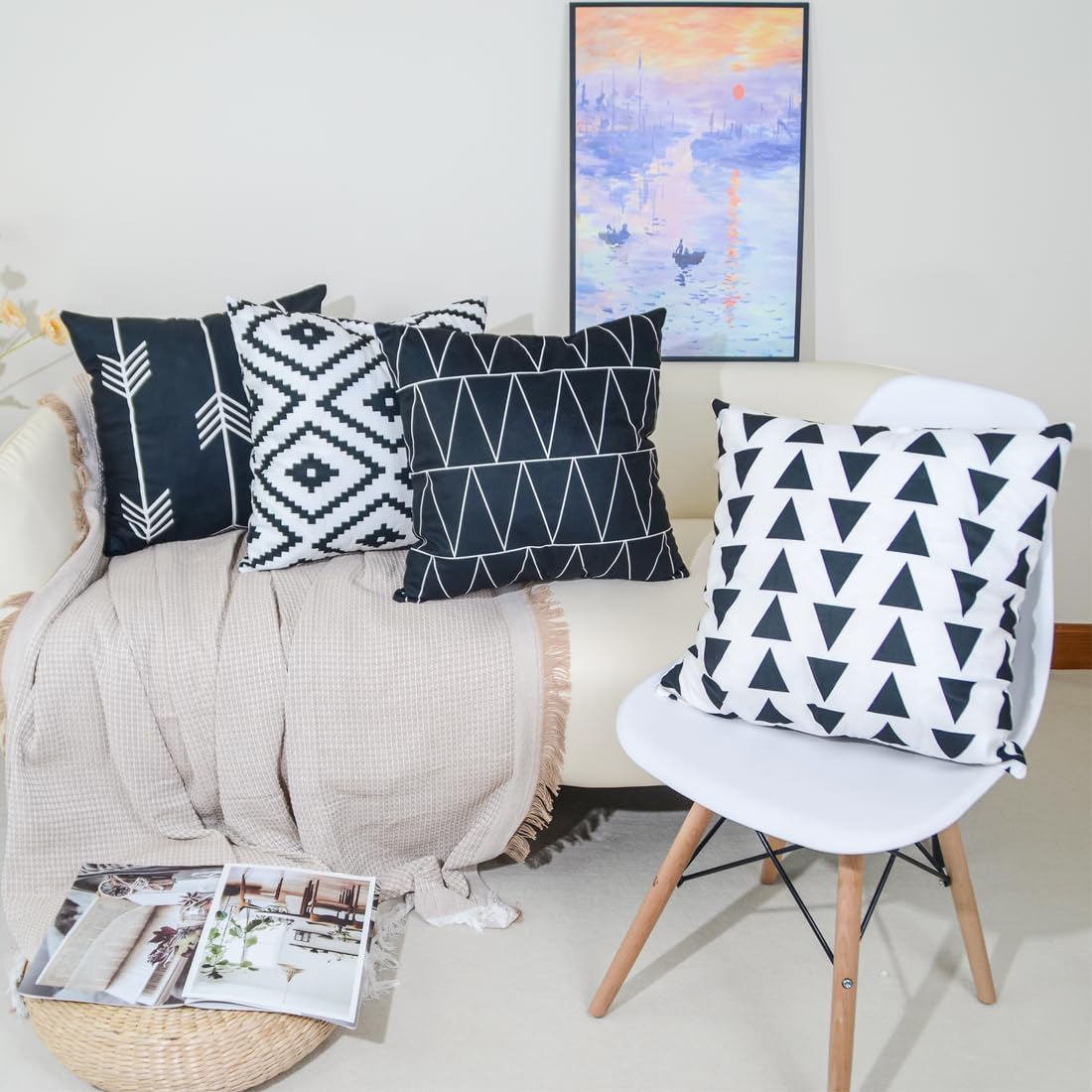 1 Federa Per Cuscino Con Stampa Animalier Dipinta Colorata, Federa Moderna, Stampa Su Un Lato, Nucleo Del Cuscino Escluso, Per Divano, Fodera Per Cuscino Decorativa Per La Casa | SHEIN ALIA