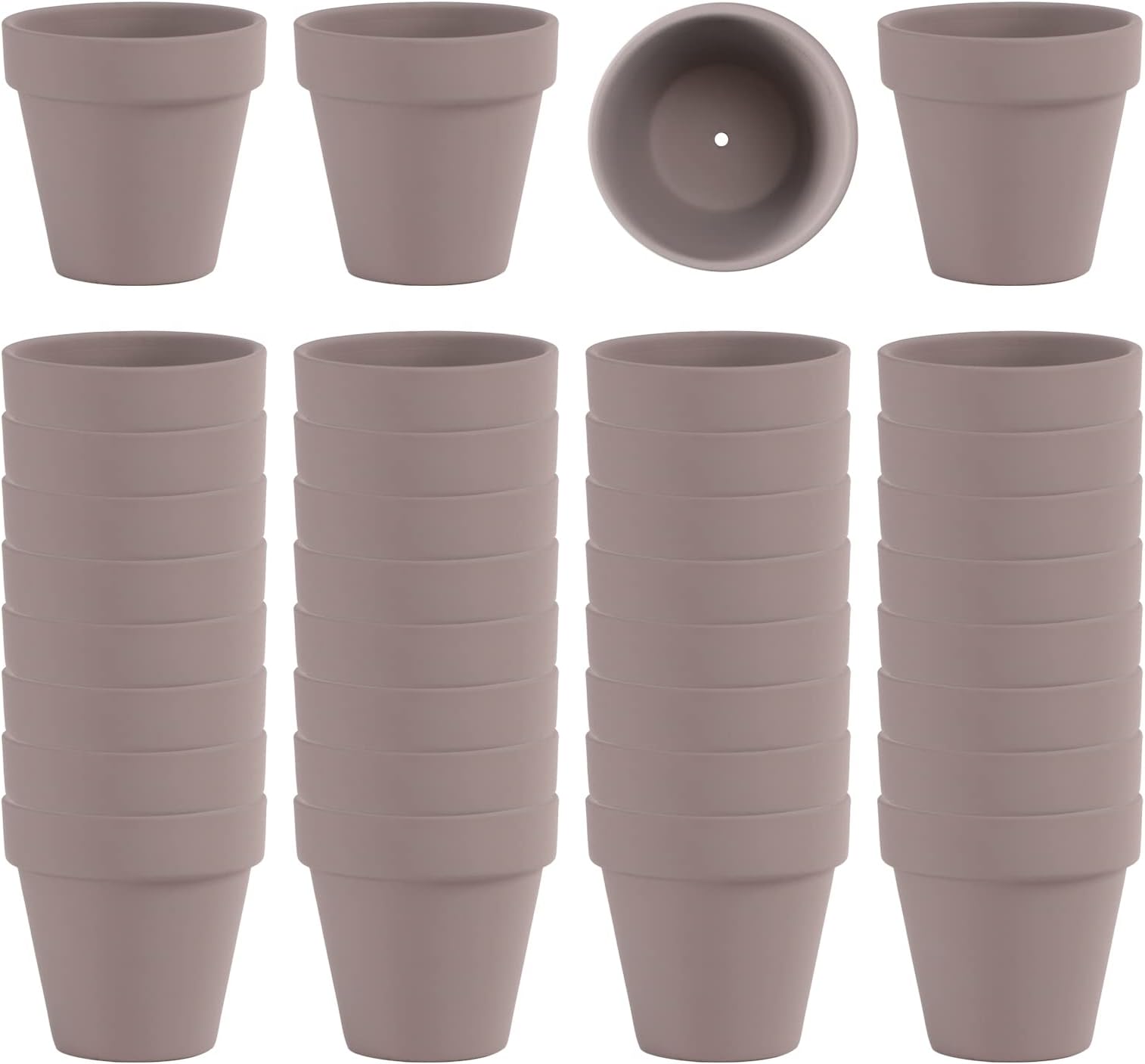 Gerrii 50 Pcs Flower Pots Bulk 1.8" Terracotta Pots Nursery