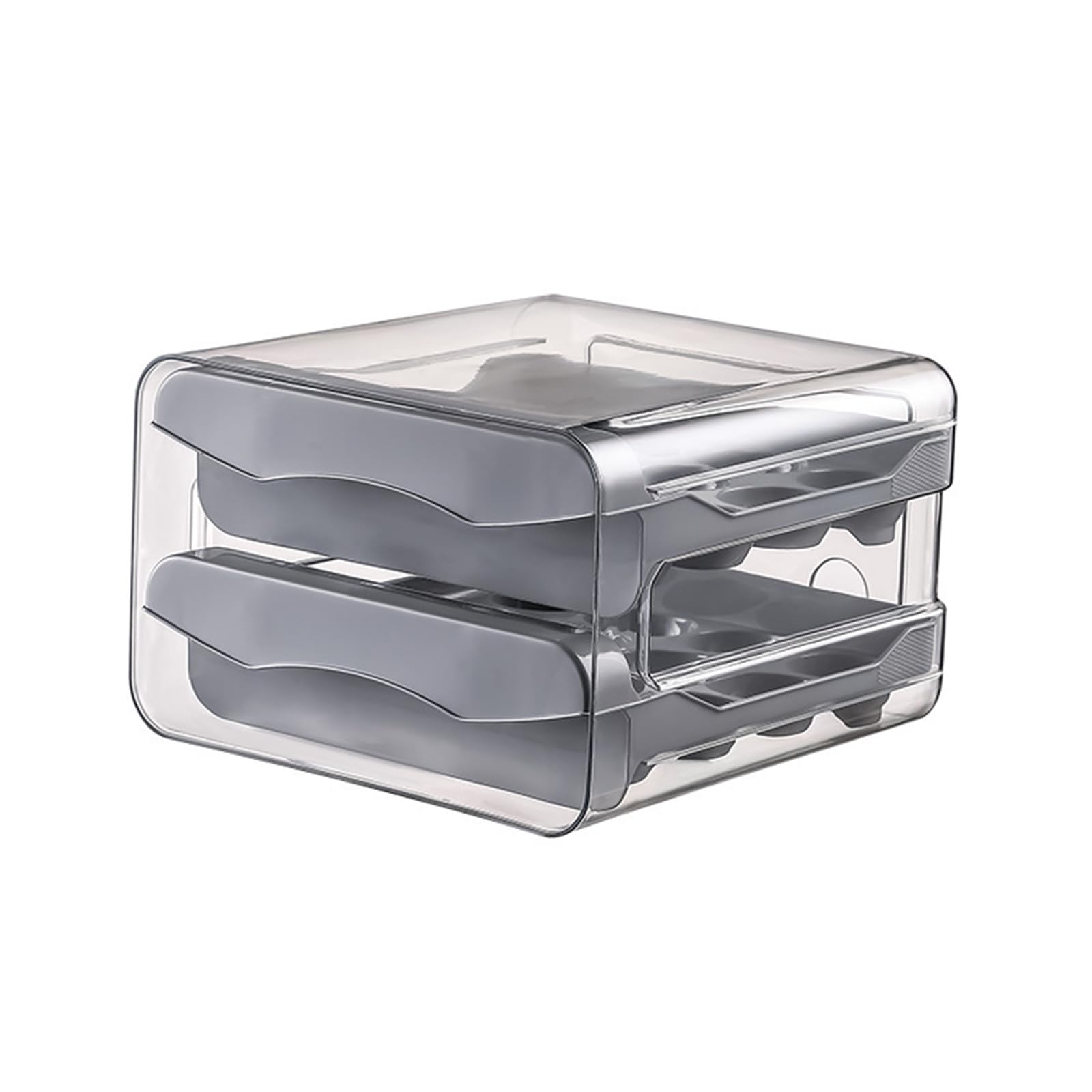 Msioytog 32 Compartment Clear Polystyrene Oocyte Planner Space Saving Refrigerator Drawer with Stackable Function Stackable Clear Oocyte Holder
