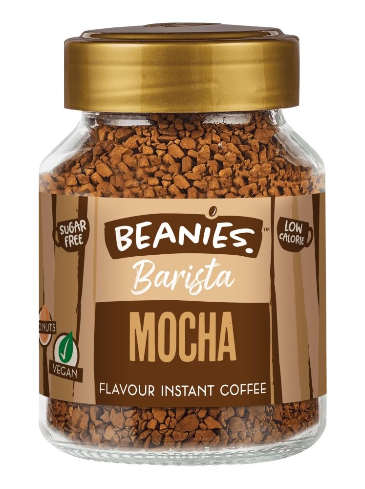Beanies Coffee Barista Mocha, Sugar-Free Low Calorie Vegan Flavour Instant Coffee, 50 Gram (UK)