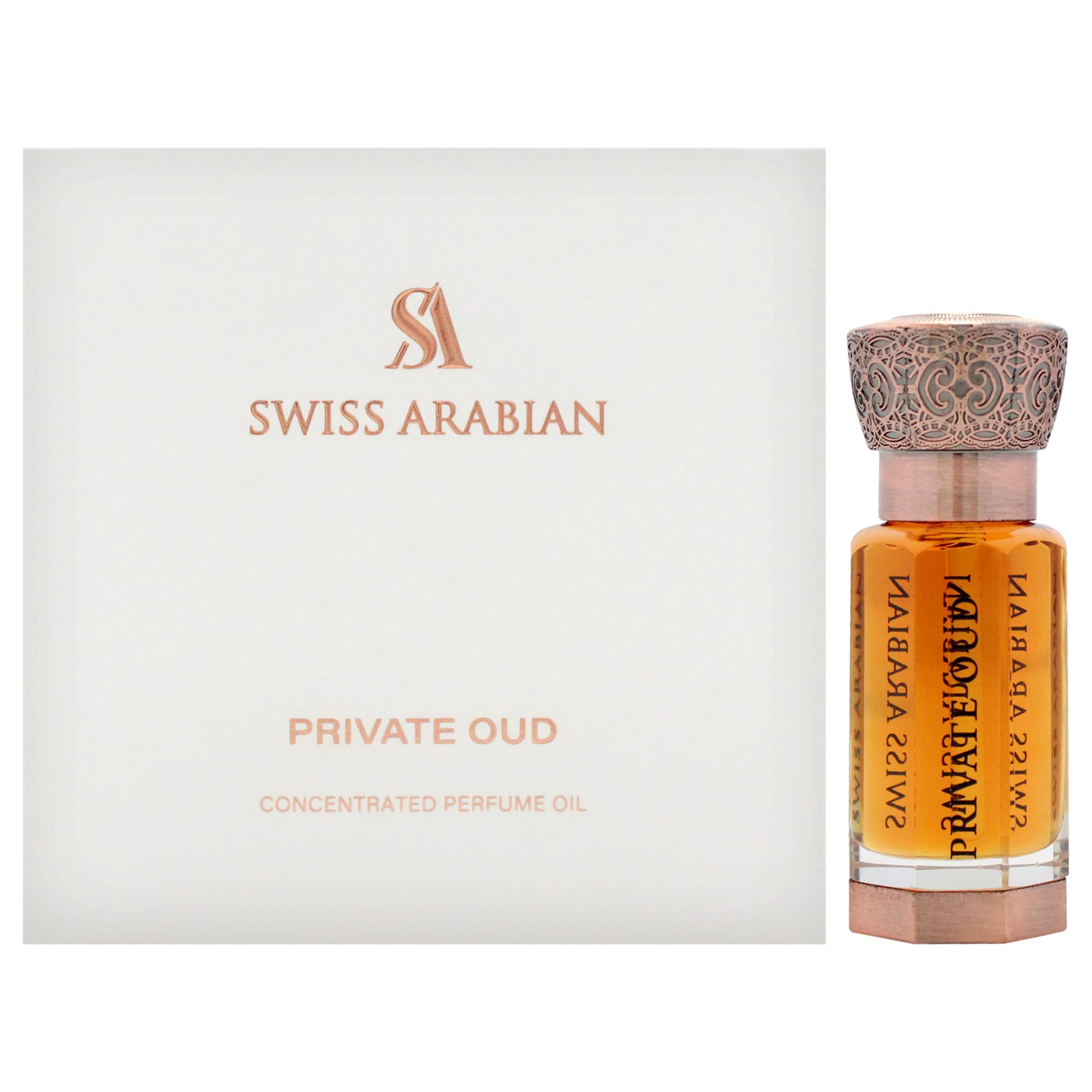 Swiss Arabian Private Oud for Unisex-Sultry Gourmand Concentrated Perfume Oil-Luxury Fragrance From Dubai-Long Lasting Artisan Perfume With Notes Of Plum,Rose,Vetiver And Vanilla-0.4 Oz