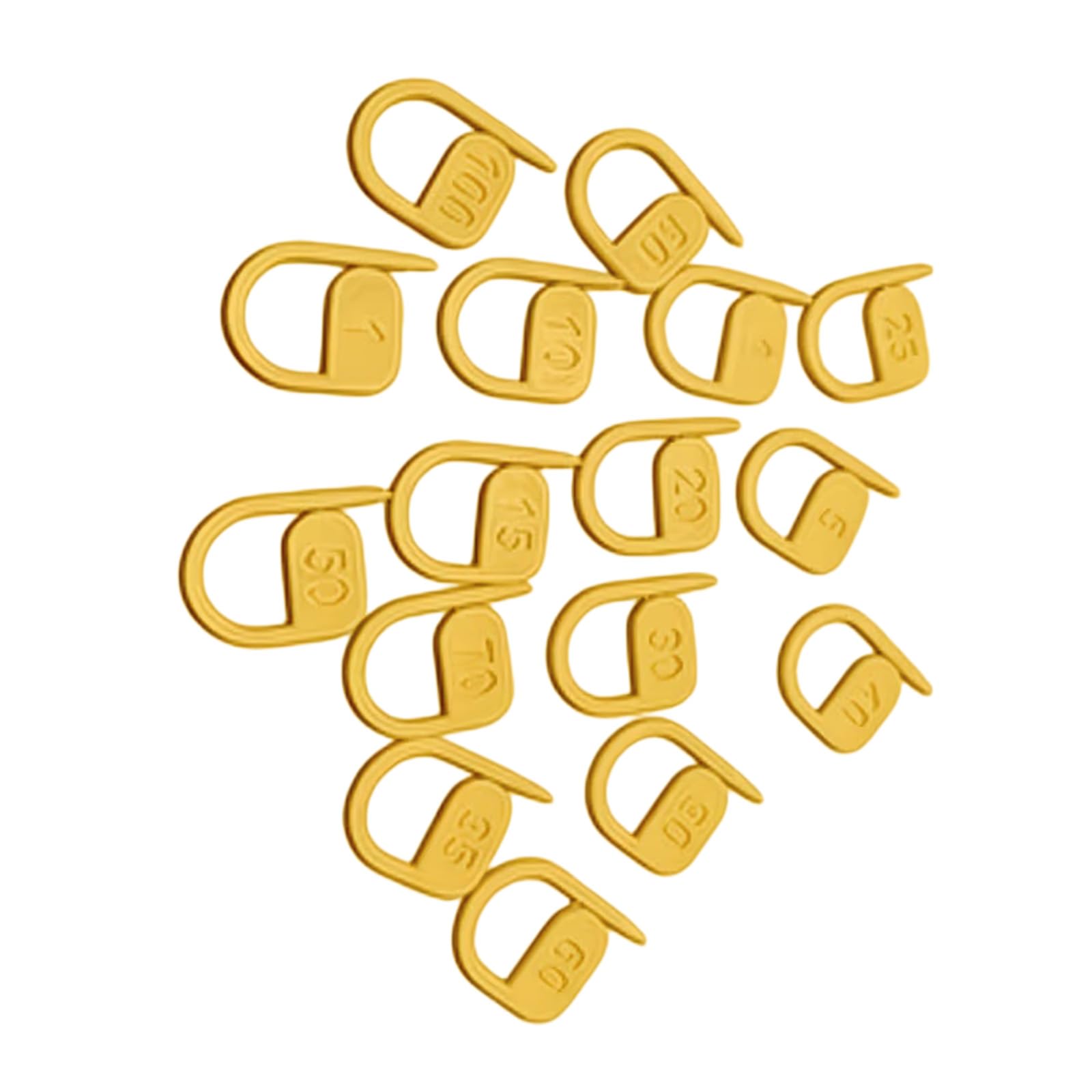 Tsophreniq 16Pcs Numbered Shape Crochet Stitching Markers Colored Stitching Rings for Knitting Yarn Craft Project Anti Slip Thread