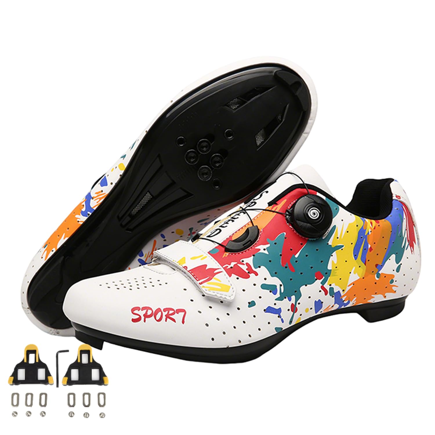 Męskie buty kolarskie szosowe, buty kolarskie unisex, MTBbuty rowerowe, kompatybilne z pedałem SPD-SL i kompatybilnymi z SPD/Look KEO Cleats 36-47